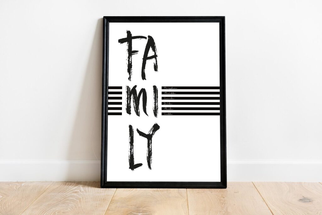 RAW-Type Family Print | Family (Personalisierbar) 1